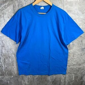 Blue XOXO Hugs And Kisses embroidered crewneck‎ t-shirt Men's XL